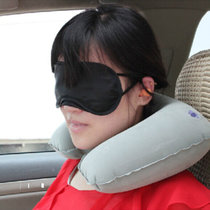 那卡 旅行三宝 汽车头枕 车用护颈枕 充气腰靠枕骨 遮光睡眠眼罩耳塞