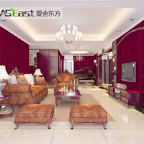 爱舍东方  仿木纹地板PVC简约现代中式3D墙纸  客厅卧室电视背景墙壁纸 (深红木纹 01)
