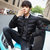 森雷司棉衣男士2018新款冬季加绒加厚棉袄青少年韩版修身短款外套男冬装(黑色 XL)
