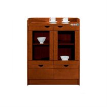 虎源萨尚办公家具备餐柜矮柜储物柜茶水柜HY-J1201(木皮油漆两门茶水柜)