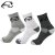 Windtour 威迪瑞 户外运动速干袜子 登山袜（三双装）(黑色灰色 L)