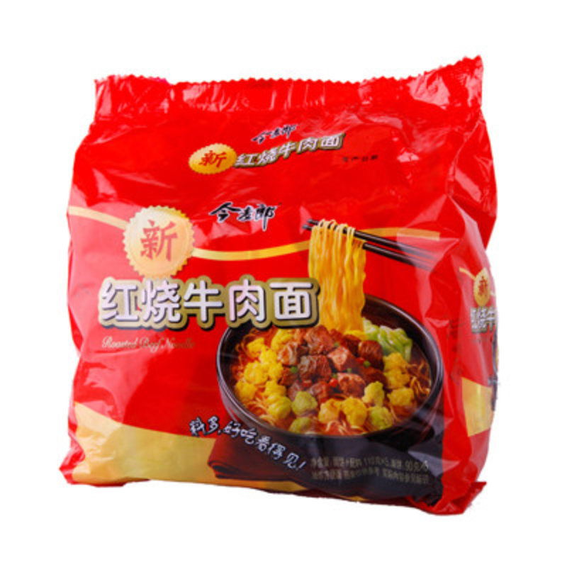 今麦郎直面红烧牛肉面五连包110g*5包/组