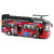 鸭小贱1：32澳门双层观光大巴车模型合金公共汽车儿童玩具声光回力小汽车677-4(红色)