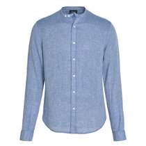 ARMANI JEANS阿玛尼男士夏季薄款棉麻长袖衬衫3Y6C05 6NESZ(蓝色 XL)