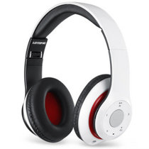 L1头戴式蓝牙耳机 无线运动折叠插卡立体声音乐蓝牙耳机 智能降噪 FM收音机 插卡MP3 电脑 手机 平板电脑 智能电视(白色)