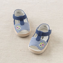 davebella戴维贝拉2018夏季新款宝宝婴儿鞋 软底步前鞋DB6986(125 藏青色)