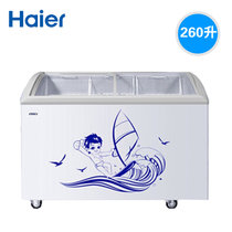 海尔（Haier）SC/SD-332C商流 260升 卧式 展示柜 透明玻璃 带篮子 商用冷柜 大冰柜