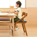 奥古拉 儿童学习椅 多功能升降学生椅 实木水曲柳 人体工程学设计舒适安全(深棕色木)