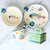 INDRA泰国进口太空飞机卡通陶瓷餐具碗盘水杯釉下彩礼盒装(太空飞机三件套)