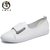 大盛公羊魔术贴平底休闲鞋女鞋日常户外舒适休闲女鞋DSY717(白色 40)