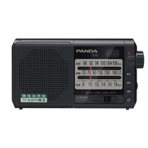 熊猫 T01半导体收音机全波段插卡充电老人便携式收音机(黑色)