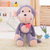 猴子毛绒玩具嘻哈猴公仔大嘴猴布娃娃玩偶儿童女生日礼物(紫色 主图款1m)