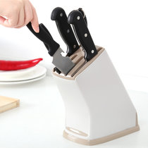 放刀架刀座厨房刀具架家用用品置物架收纳架插刀架小型简易菜刀架(咖啡色 默认版本)