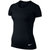 耐克女装 夏季款速干透气运动短袖跑步训练T恤725715-010(黑色 M)