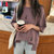 2019新款夏装t恤女短袖圆领套头韩版学生宽松卡通印花半袖上衣女(321紫色 XL)