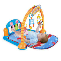 爱亲亲 婴儿健身架器脚踏钢琴宝宝玩具新生儿音乐游戏毯0-1岁3-6-12个月(冰雪奇缘钢琴健身架)