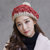 帽子女冬天韩版潮时尚针织帽可爱毛球毛线帽护耳保暖套头帽677888(红色 弹力均码)