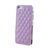 爱您纳(Aainina)小羊皮iphone4S外壳奢华菱形格纹苹果4手机壳保护套(紫色)