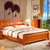 木巴实木双人床橡胶木1.8米婚床现代中式成人床经济型卧室家具(C347 默认)