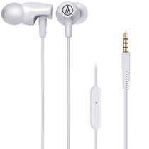 铁三角(audio-technica) ATH-CLR100iS 入耳式耳机 线控通话 隔音出众 高解析力 白色