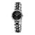 卡文克莱 CK女士手表 时尚时分针银色钢带石英女表K5T33146(黑带黑面)