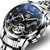 宾卡达（BINKADA）男士手表 全自动机械表多功能男表 时尚夜光防水(BC108g钢带黑盘)