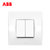 ABB开关插座面板由艺系列白色86型二位单控/二联单控开关AU10253-WW
