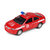 合金车模1:32仿真宝马M3警车消防车声光回力儿童玩具F1016(红色)