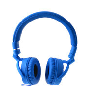 ULDUM U502手机耳机头戴式立体声带线控麦克风按键通用耳塞 (蓝色)