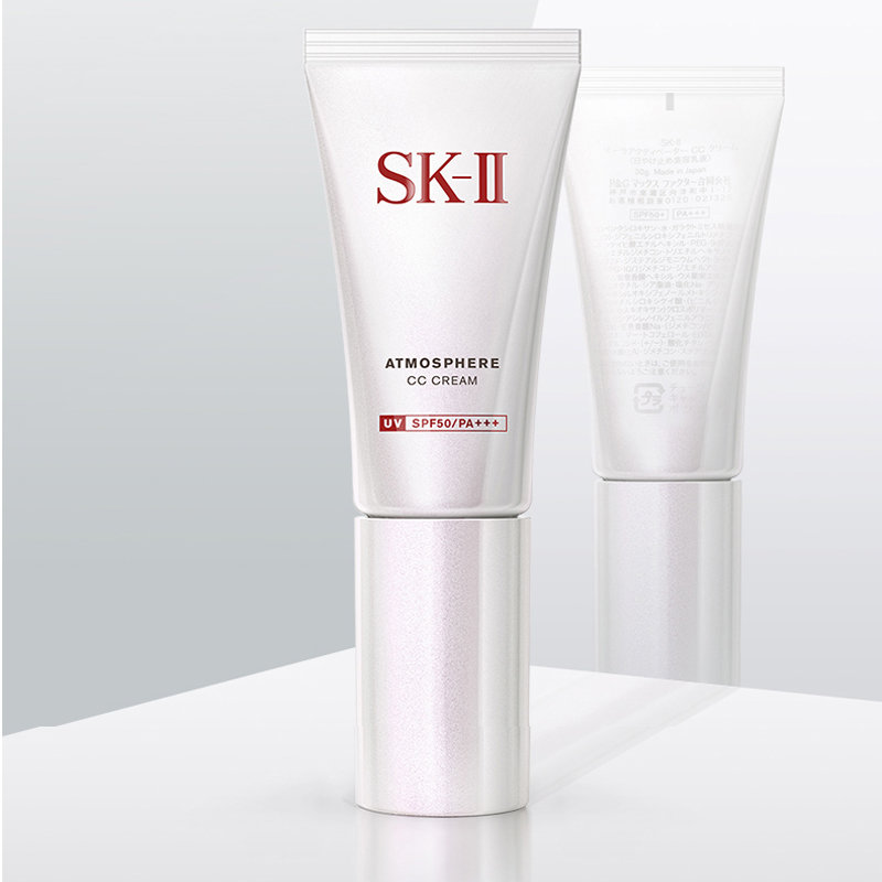 skii轻润净透空气cc霜30gskiisk2防晒霜隔离霜女气垫bb霜spf50遮瑕