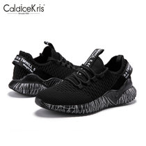 CaldiceKris（中国CK）新款飞织时尚运动情侣鞋CK-X1505(黑色 43)