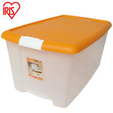 爱丽思IRIS 日本大号衣服透明收纳盒塑料衣物收纳整理储物箱有盖 TB-64D(橙色/不透明)