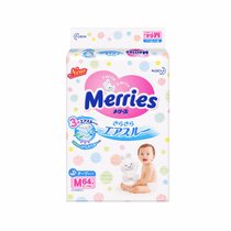 花王妙而舒Merries婴儿纸尿裤 NB S M L XL超薄透气婴儿尿不湿 日本进口纸尿裤(M64 1包)