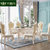 卡富丹家具 欧式餐桌椅组合现代简约实木饭桌小户型客厅长方形桌子简欧家用T511