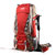 公狼登山包防水 户外背包双肩 男女旅行旅游折叠背囊 骑行徒步65L(红色)