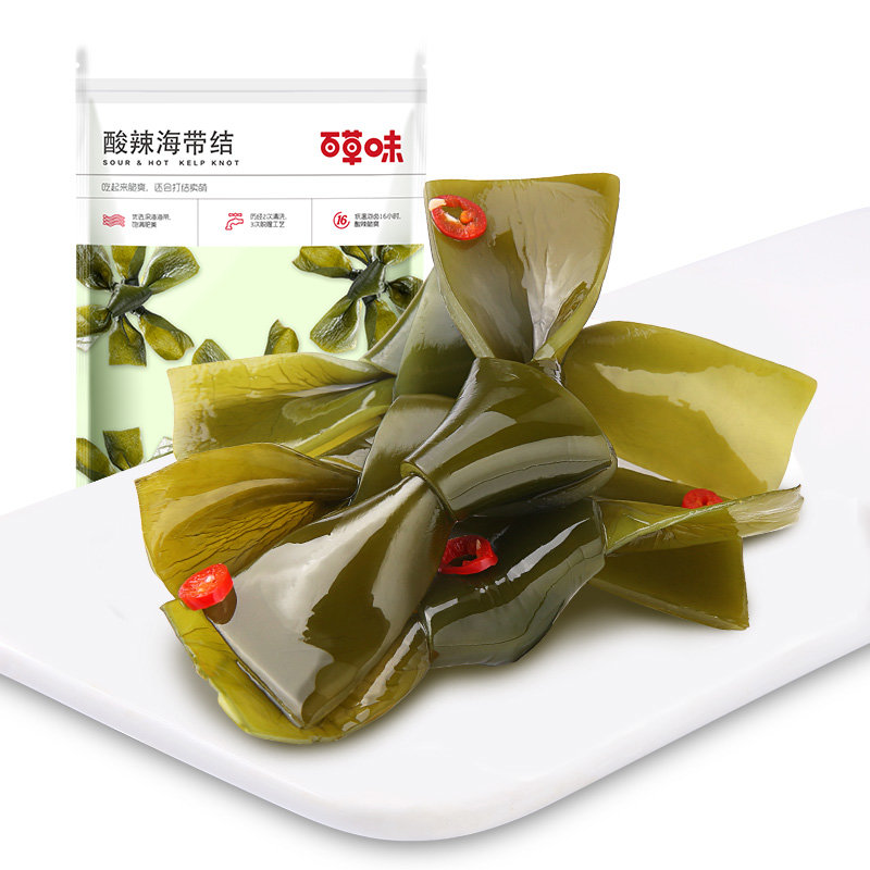 百草味 酸辣海带结200g