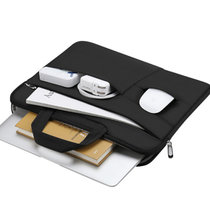 BUBM  电脑包苹果小米联想华为15.6英寸笔记本手提内胆包男简约轻薄(黑色 14英寸)