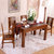 水曲柳全实木餐桌椅 中式简约现代长方形实木餐桌椅组合SQZ6601(一桌四椅1.5*0.85*0.75m)