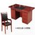 巢湖华美1.6米电脑桌椅组合HM-Z1612A办公桌椅组合1600*800*760mm(红胡桃色 1.6米电脑桌椅)