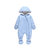 Oissie 奥伊西 0-2岁宝宝连帽夹棉连体衣(66厘米（建议0-6个月） 浅蓝)