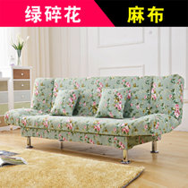 TIMI 现代简约可折叠沙发 家用沙发床 两用经济型沙发 懒人折叠沙发(抹茶小碎花款 三人折叠沙发)