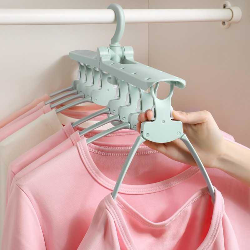 多功能衣架收纳神器折叠晾衣架家用晒衣架衣服架子衣服收纳挂衣架特价