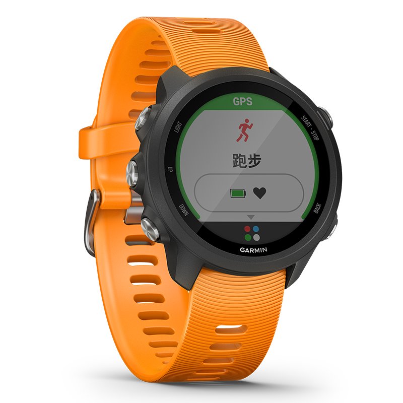 佳明跑步手表forerunner245活力橙三星定位智能血氧监测多功能户外