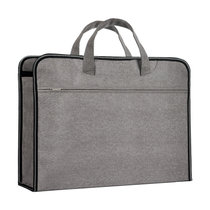 杰利男士包 定制手提包大容量休闲文件包办公商务公文包印刷logo(灰色)