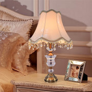 懿洋灯饰 欧式复古客厅卧室书房床头古铜色调光装饰水晶台灯