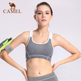 CAMEL 骆驼瑜伽运动背心 女款健身健美瑜伽运动文胸 A7S1U6123(深花灰 S)