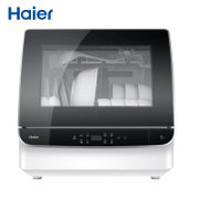 海尔（Haier）独立式洗碗机 6-7套全自动洗碗器 小海贝系列(摩卡黑/光速版 HW4-B171Z)