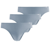 LPCSS品牌男士内裤莫代尔单层透气男低腰三角裤薄款超细腰边白色(星灰蓝x3条 XL)