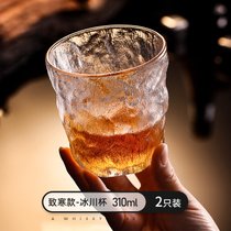 威士忌酒杯创意鸡尾洋酒杯子喝白兰地欧式玻璃家用啤酒杯红酒酒具(【强化加厚】冰川杯310ml【买1送1 实发2只】)
