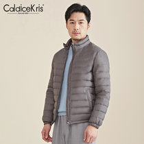 CaldiceKris （中国CK）男款立领长袖羽绒服CK-F953(深灰色 XL)